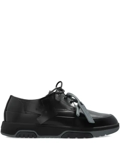 Off-white Panelled Lace-up Sneakers In Black