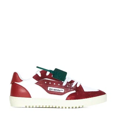 Off-white Panelled Logo-print Lace-up Sneakers In White