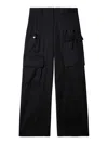 Off-white Toybox Logo-embroidered Cargo Pants In Wool In Negro