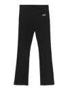Off-white Off Stamp Clear Ribbed Pant By Off White Kids In Black