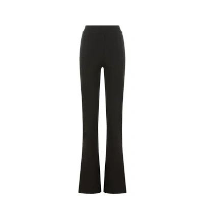 Off-white Flared Nylon Trousers In Black