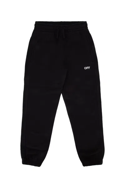 Off-white Kids' Pantalone In Black White