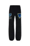 Off-white Embroidered Vars Joggers With Patchwork In Blackblue