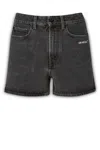 Off-white Diag-stripe Denim Shorts In 0701