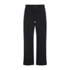 Off-white Wide-leg Cotton Joggers With Cuffed Hem In Black
