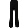 Off-white Straight-leg Wool Trousers In Black