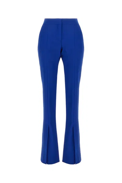 Off-white Slit Tailored Trousers In Blue