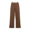 Off-white Stitch Cotgab Straight Cargo Pants In Brown