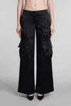 OFF-WHITE PANTS IN BLACK ACRYLIC