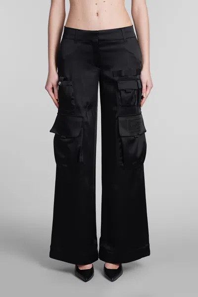 OFF-WHITE PANTS IN BLACK ACRYLIC