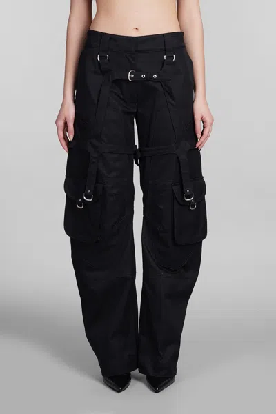 OFF-WHITE PANTS IN BLACK COTTON