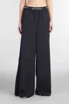 Off-white Logo-band Trousers In Black