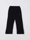 Off-white Logo-print Wide-leg Cotton Joggers 8-12 Years In Black