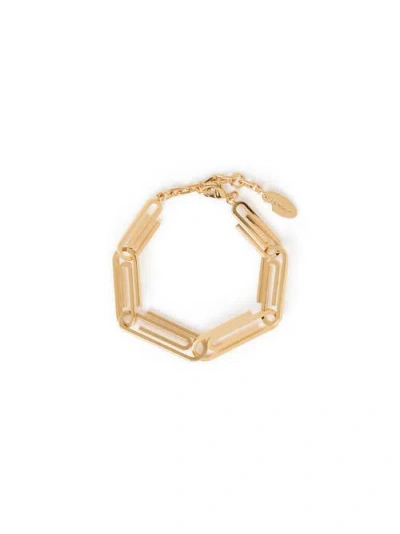Off-white Paperclip Chain Bracelet In Gold