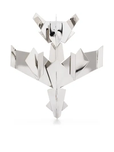 Off-white Paperplane Clip-on Earring In Brown