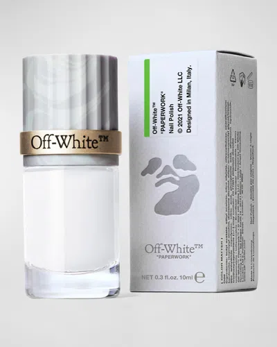 Off-white Paperwork Color Matter Crackle Nail Polish, Odd In White