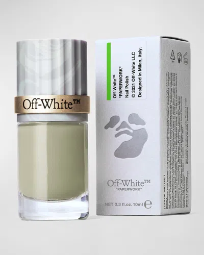 Off-white Paperwork Color Matter Nail Polish, Military In White