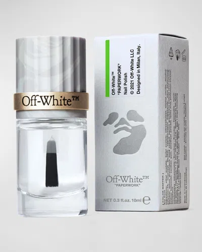 Off-white Paperwork Color Matter Top Coat Nail Polish In White