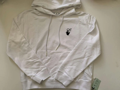Pre-owned Off-white Pascal Arrow Slim Fit Hoodie In White