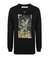 Off-white Pascal Long-sleeved Printed T-shirt In Black