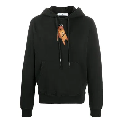 Off-white Pascal Printing Hooded Pullover Men Black