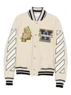 Off-white Patch-appliqué Varsity Jacket In Multi