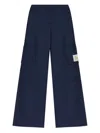 Off-white Gabardine Tailoring Cargo Trousers In Blue