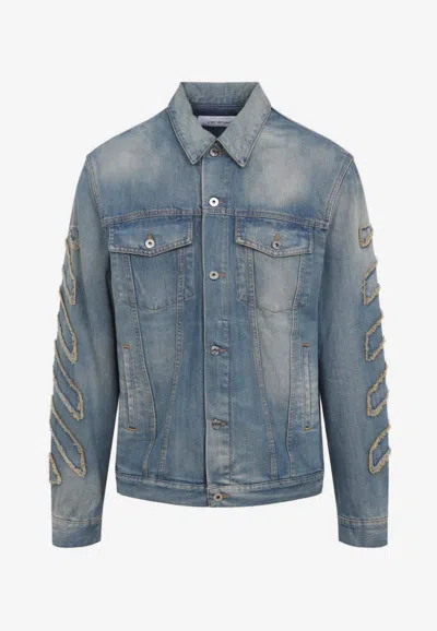 OFF-WHITE PATCH SKATE DENIM JACKET