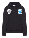 Off-white Wiz Patch Skate Hoodie In Black/multicolor