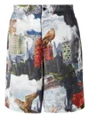 Off-white Patchwork Drawstring Shorts In Multi