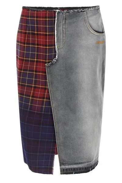 OFF-WHITE PATCHWORK SKIRT