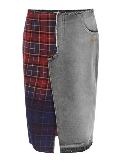 OFF-WHITE PATCHWORK SKIRT