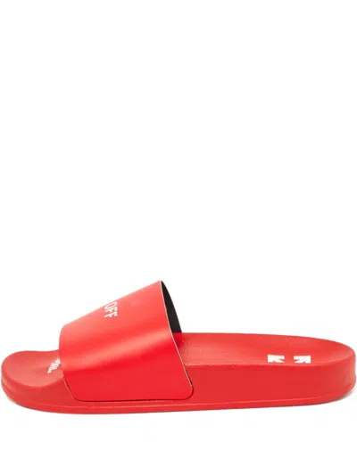 Pre-owned Off-white Paten-leather Arrow Sandals