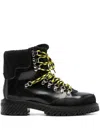 Off-white Patent-leather Ankle Boots In Black