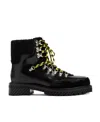 Off-white Patent-leather Ankle Boots In Black