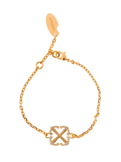 Off-white Pave Arrow Bracelet Gold No Color In Oro