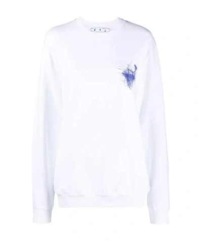 Off-white Pen Arrow Logo Sweatshirt In White
