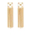 Off-white Arrows-motif Drop Earrings In Gold