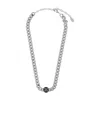 Off-white Arrows-charm Curb-chain Necklace In Silver