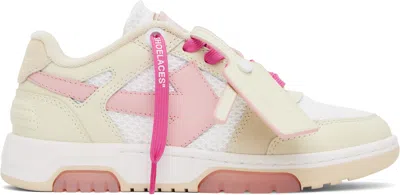 OFF-WHITE PINK & BEIGE SLIM OUT OF OFFICE SNEAKERS