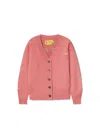Off-white Pink Arrow Stitched Knitted Cardigan In Pink