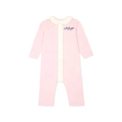 Off-white Pink Babygrow For Baby Girl With Logo