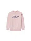 Off-white Bookish Flowers Cotton Sweatshirt In Pink