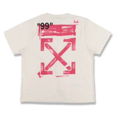 Pre-owned Off-white Pink Impressionism Stencil Arrows Oversized T-shirt In White