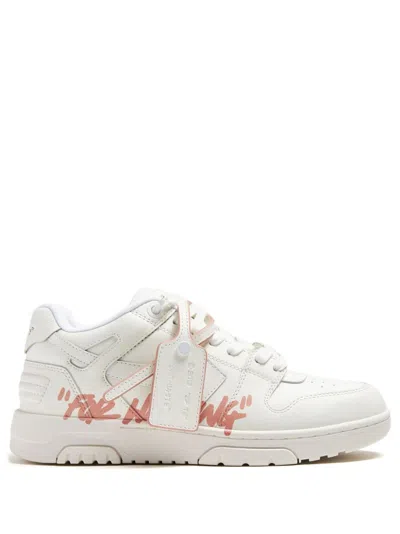 Off-white Pink Leather Sneakers For Women
