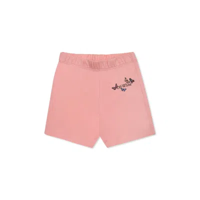 Off-white Pink Shorts For Baby Girl With Logo