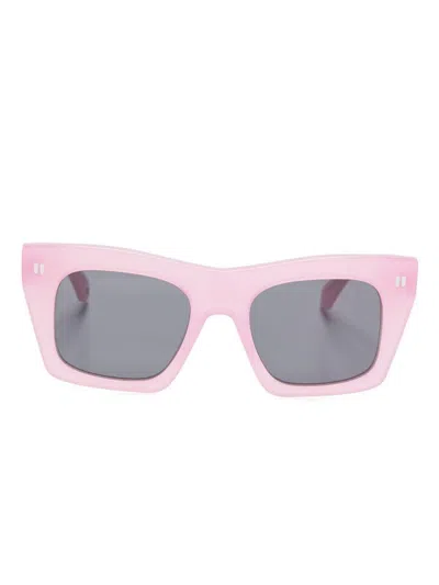 Off-white Pink Sunglasses With White Off Logo