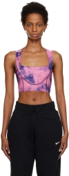 Off-white Pink Tie-dye Sport Bra