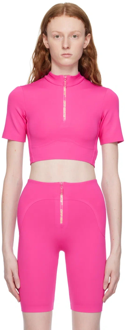 OFF-WHITE PINK ZIP TOP