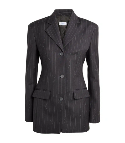 Off-white Pinstripe Tomboy Blazer In Blau Marí